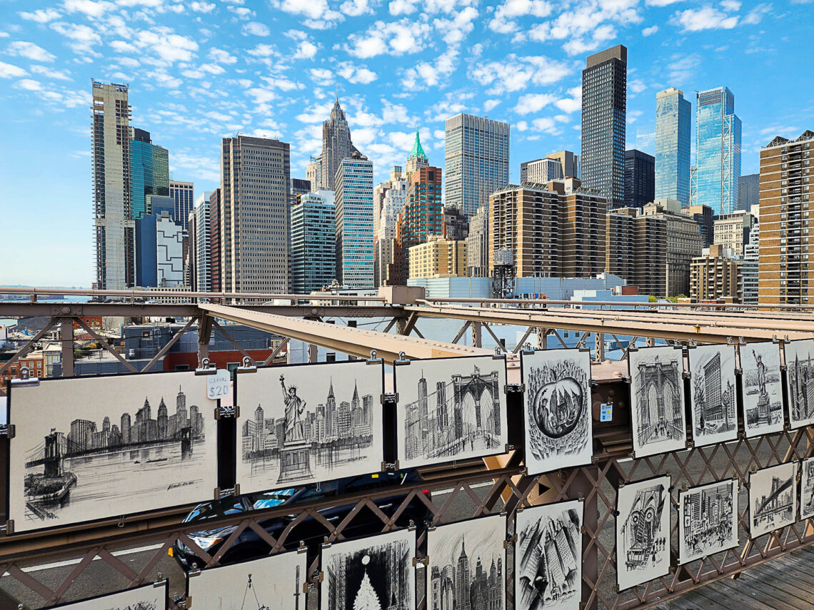 Um vendedor de “imagens” da megalópole