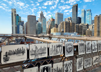 Um vendedor de “imagens” da megalópole