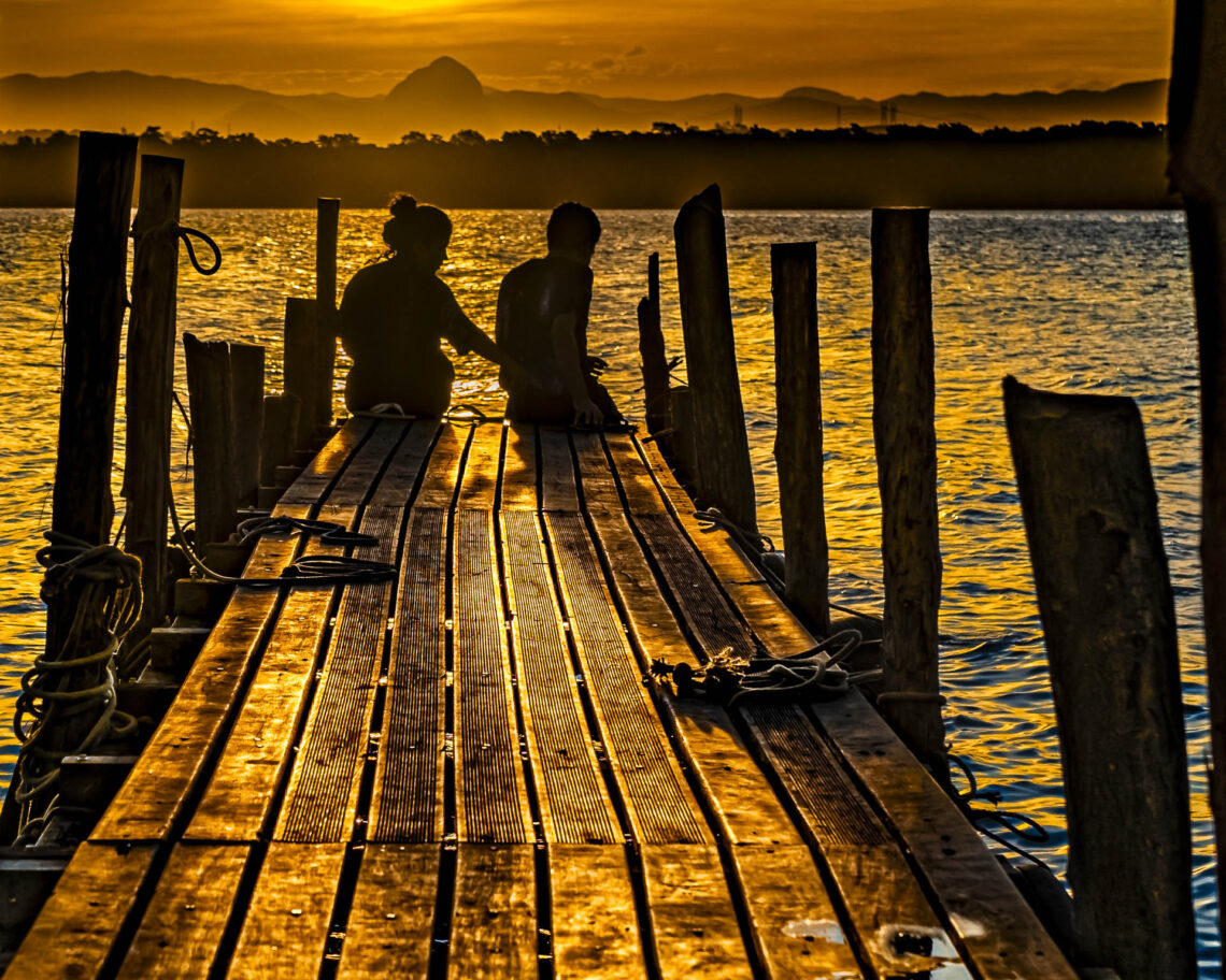 Um instante de luz dourada