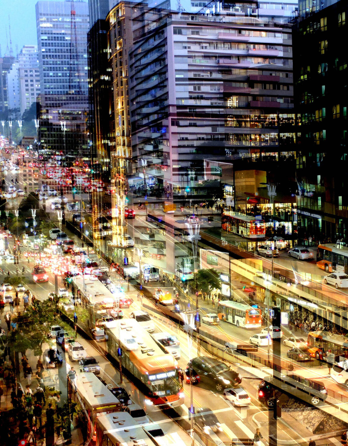 São Paulo com estética de Blade Runner