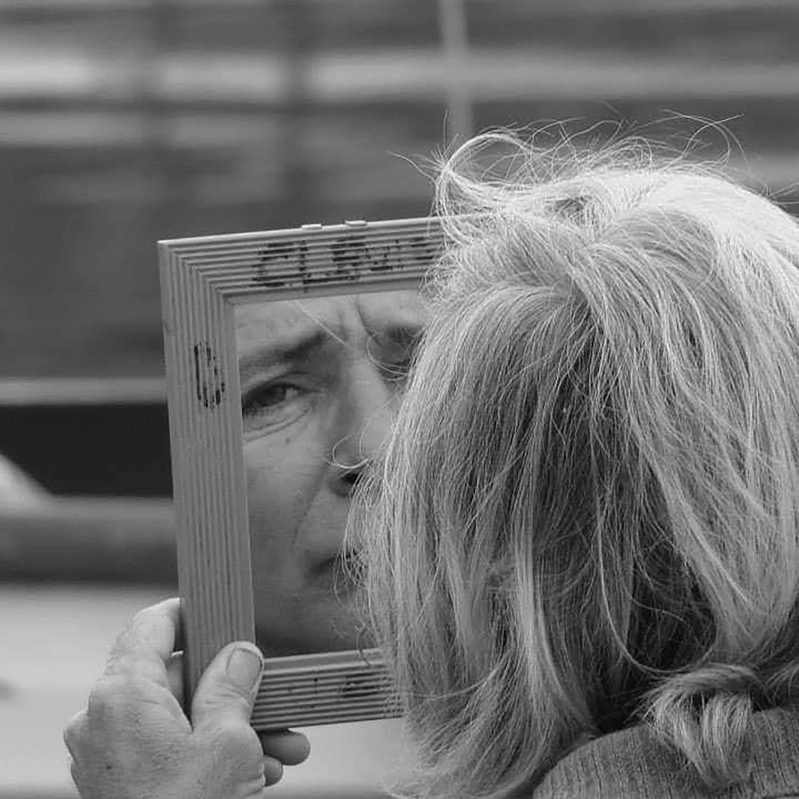 Reflexo em preto e branco