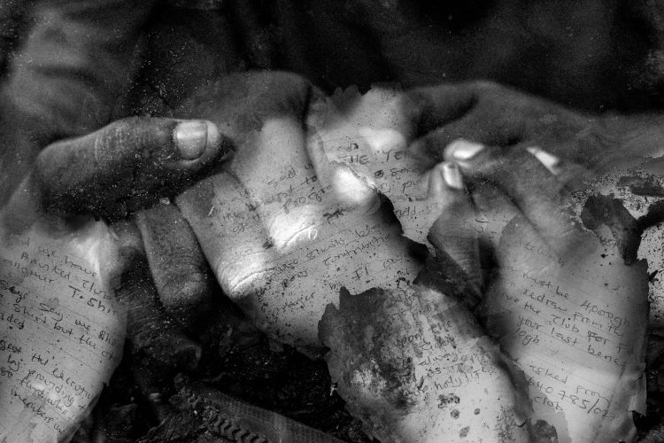 Hardworking hands of kayayei and the burnt remnants of bookkeeping — prayers, sales records, and dreams of a better future—reduced to ashes by the devastating fire. Despite the destruction, the Kantamanto community stands united, determined to rebuild the market again.
Image from the finalist Portfolio Woven Fates, by Natalija Gormalova.