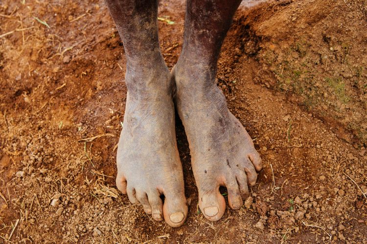 "Roots in the Earth"
Bare feet press in to the soil, marked by dust and toil. A profound connection to the land, they symbolize the resilience of those who, despite every thing, remain stead fast in their journey. Every grain of dust tells a story of struggle, strength, and belonging a daily act that be comes a testament to dignity and endurance.