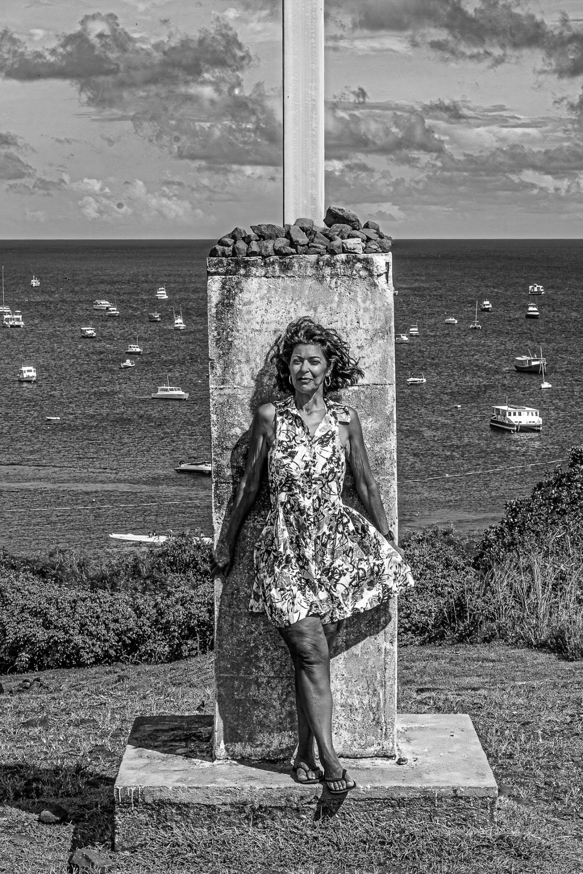 Ela parou para olhar