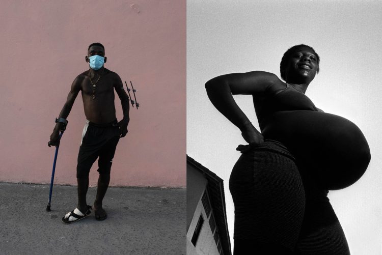 Imagens dos Portfólios "Entre a vida e a morte nas ruas", de Fabio Teixeira, e "No olho da rua", de André Valentim, ambos ganhadores gerais do Prêmio Portfólio FotoDoc nas edições de 2024 e 2023